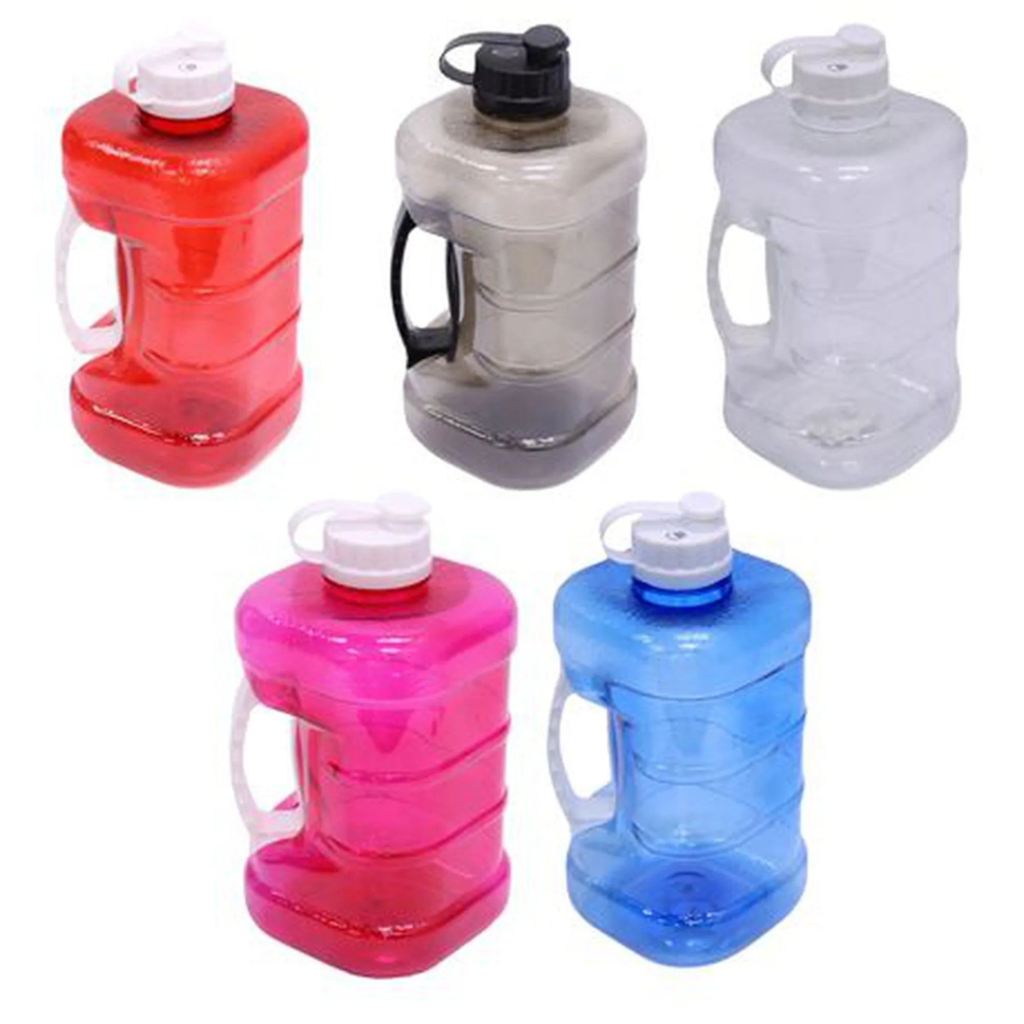 1L Gym Sports Water Bottle PET Plastic