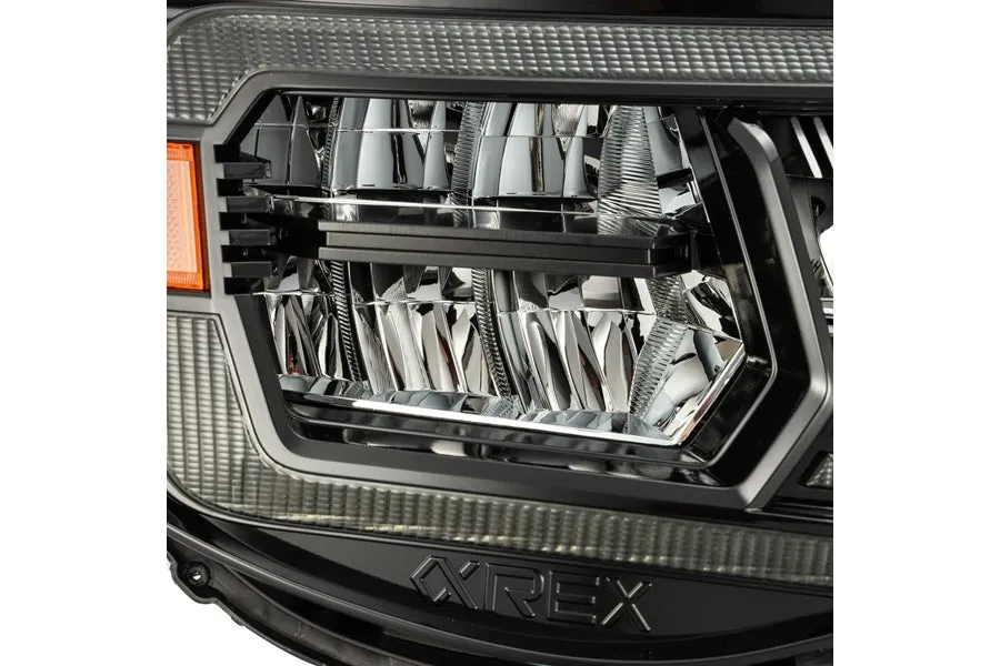 2005-11 Toyota Tacoma AlphaRex LUXX Series LED Crystal Headlights, Alpha Black