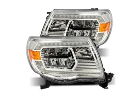 2005-11 Toyota Tacoma AlphaRex Luxx Series LED Crystal Headlights - Chrome