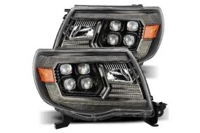 2005-11 Toyota Tacoma AlphaRex Nova Series LED Projector Headlights - Alpha Black