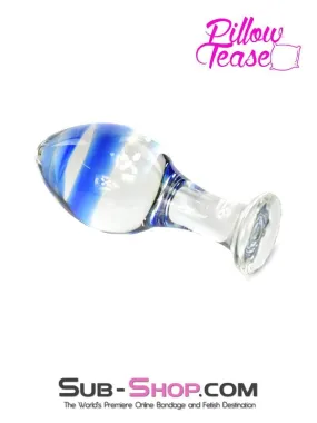 2514M      Blue Orbiter Glass Anal Massager