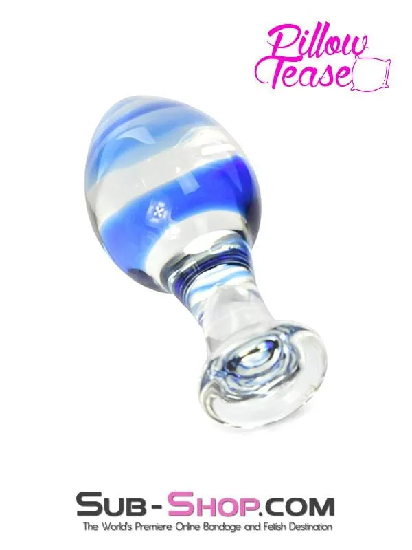 2514M      Blue Orbiter Glass Anal Massager