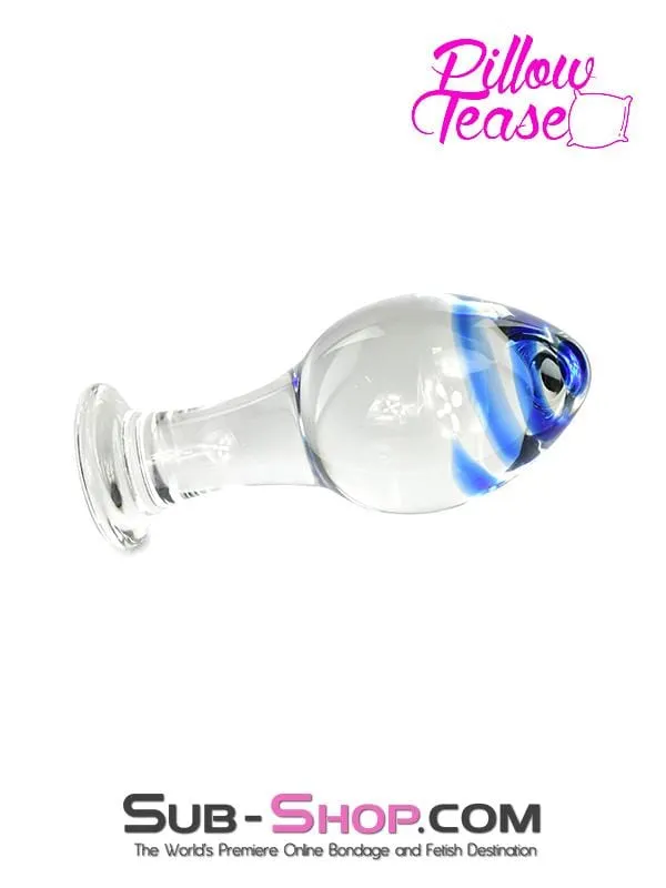 2514M      Blue Orbiter Glass Anal Massager