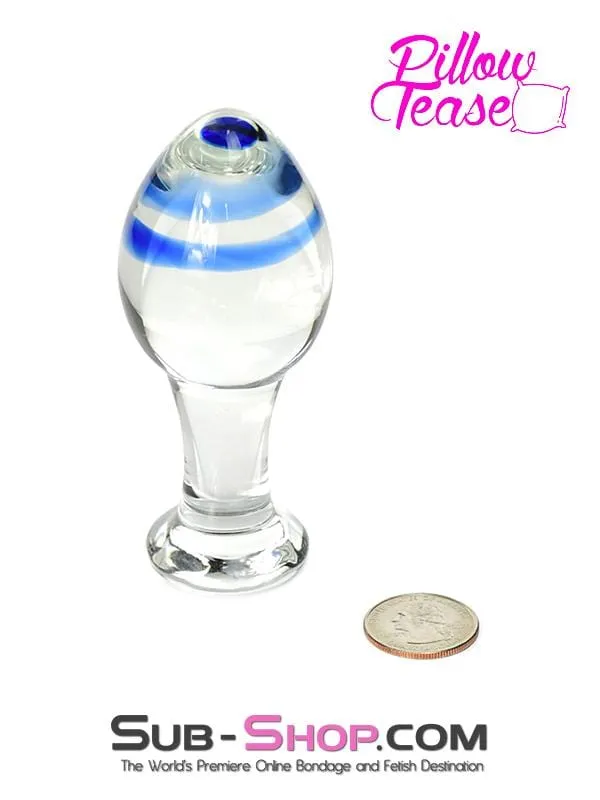 2514M      Blue Orbiter Glass Anal Massager