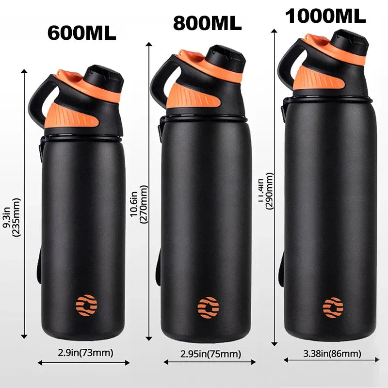 27 oz Stainless Steel Insulated Water Bottle With Spout With Magnetic Lid