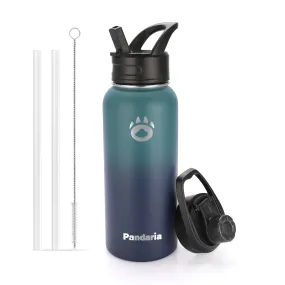 32oz Vacuum Insualed Water Bottle Stainless Steel Sports Canteen with Lids and Straws, Boss