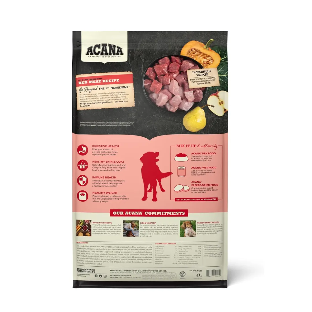 Acana Red Meat Recipe Grain Free Dog Dry Food