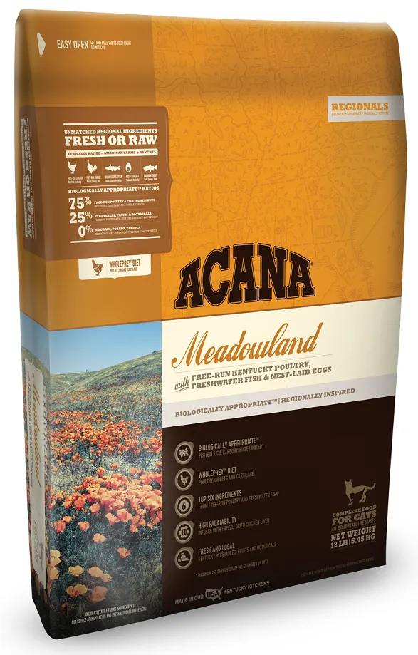 ACANA Regionals Meadowland Formula Cat and Kitten Grain Free Dry Cat Food (10-lb)