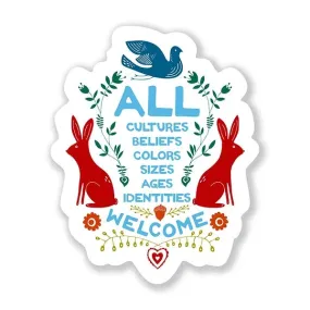 All Are Welcome Sticker