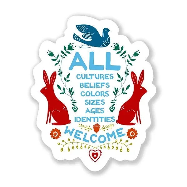 All Are Welcome Sticker