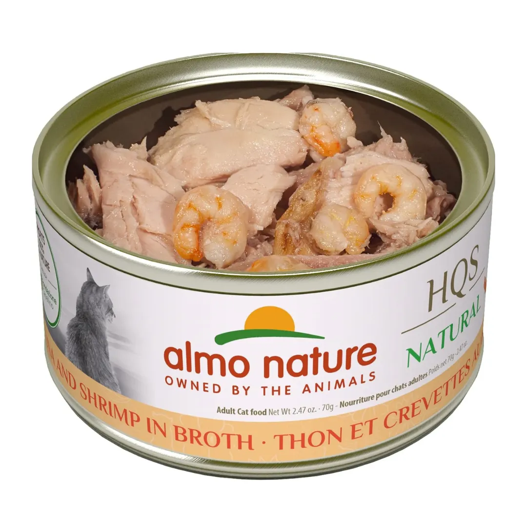 Almo Nature HQS Natural Tuna With Shrimp In Broth Cat Wet Food