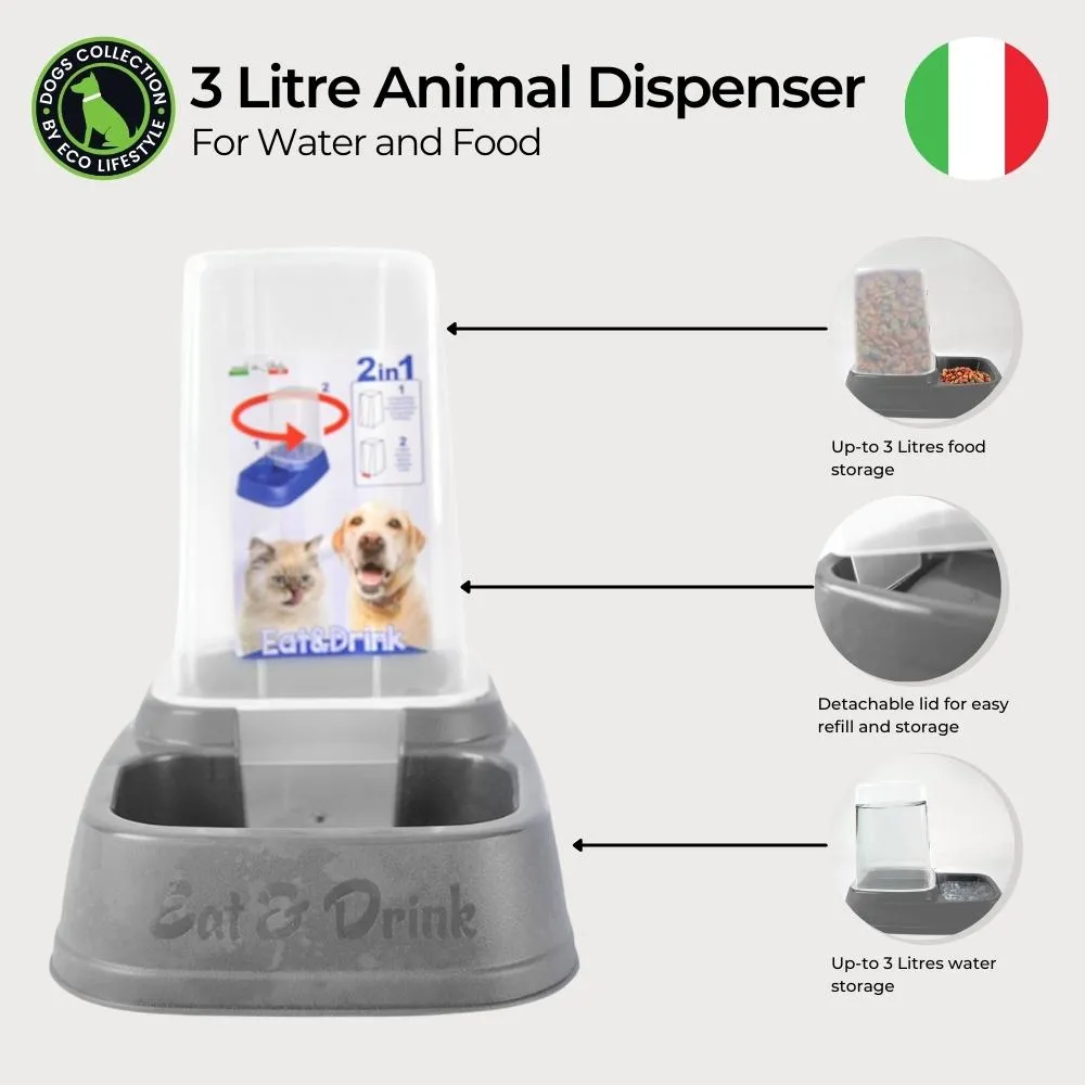 Animal Dispenser for Water or Food - 3 Litres