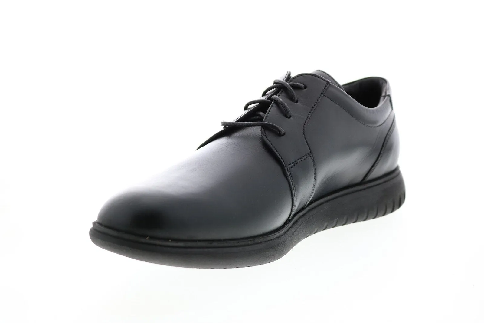 Aquatalia Carlo Calf 34M0913-BLK Mens Black Oxfords & Lace Ups Plain Toe Shoes