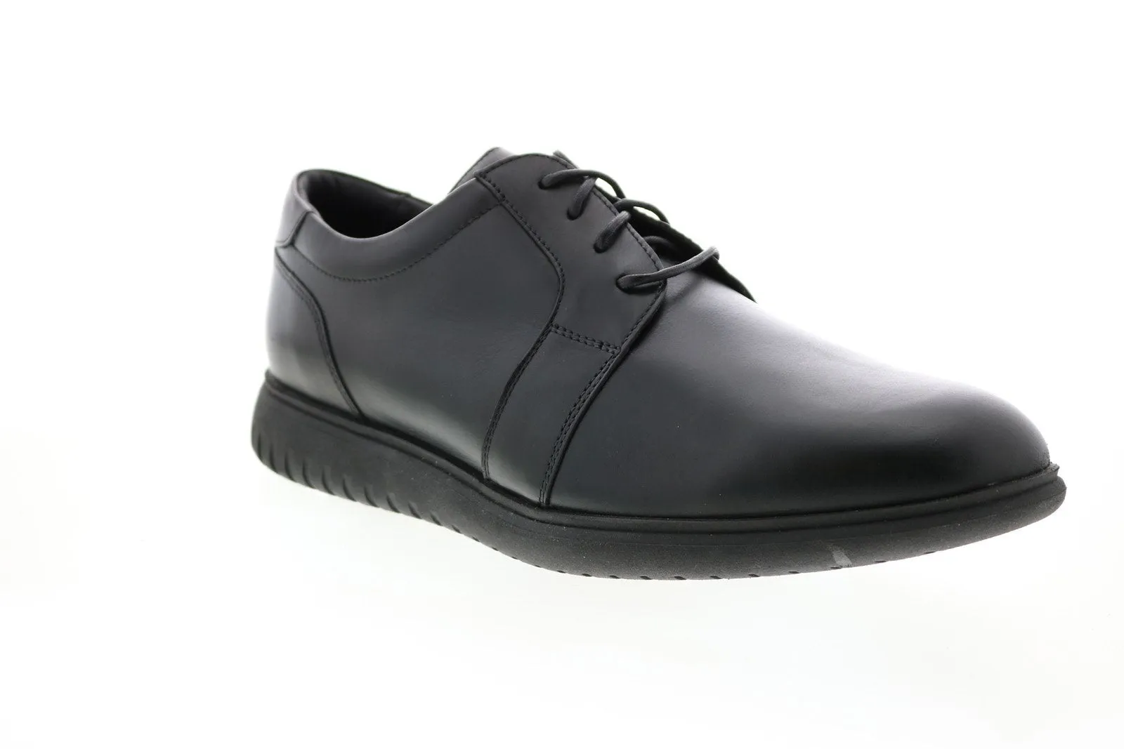 Aquatalia Carlo Calf 34M0913-BLK Mens Black Oxfords & Lace Ups Plain Toe Shoes