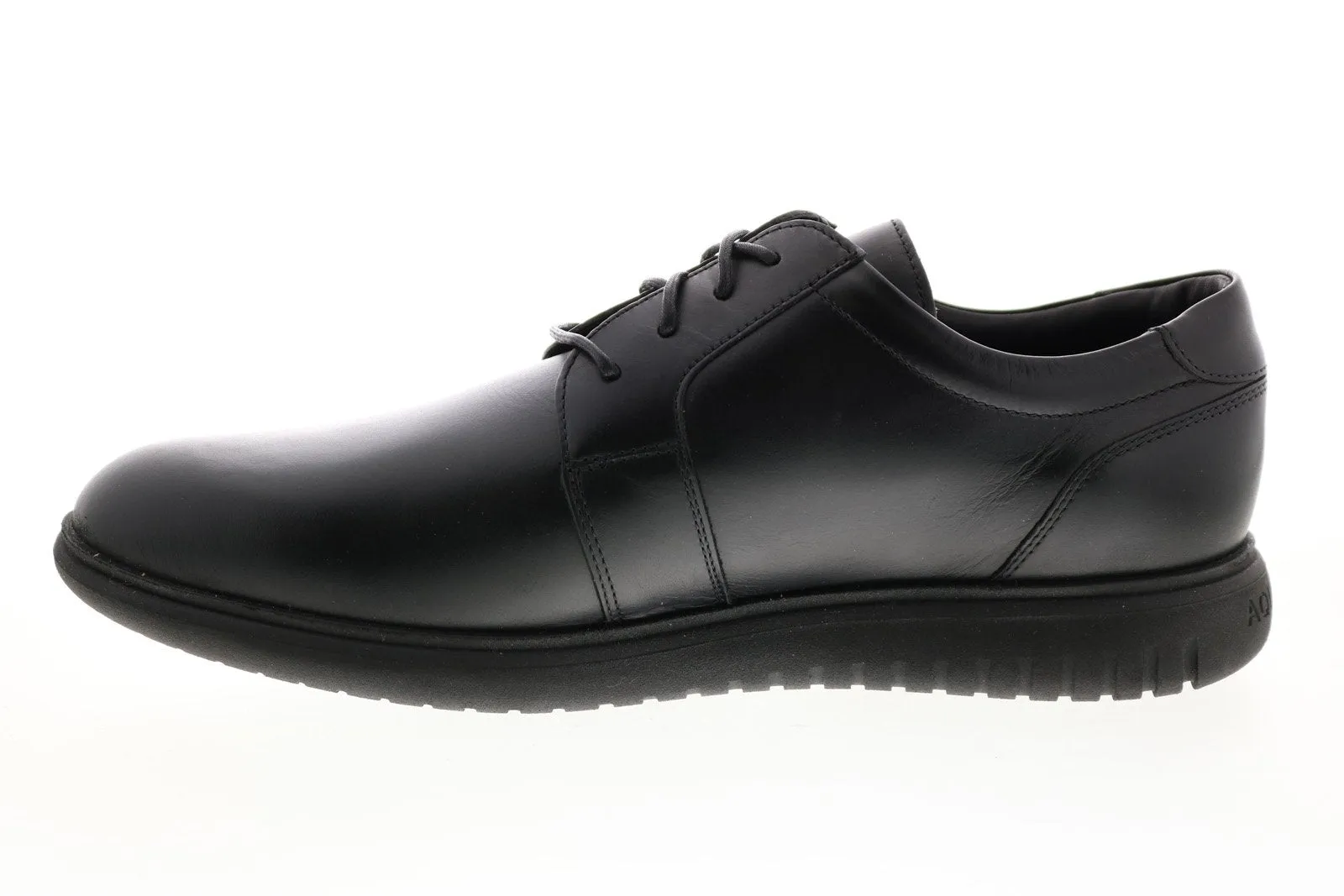 Aquatalia Carlo Calf 34M0913-BLK Mens Black Oxfords & Lace Ups Plain Toe Shoes