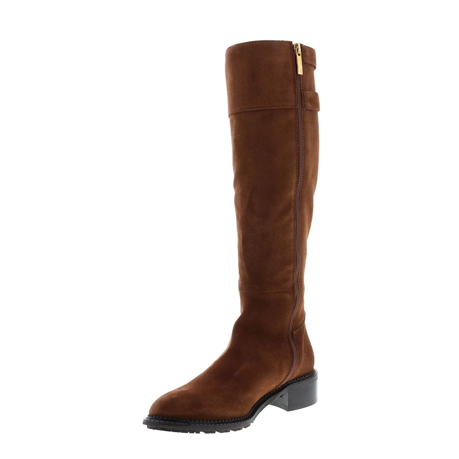 Aquatalia Orsyn Suede 34L3793-CHT Womens Brown Suede Zipper Knee High Boots