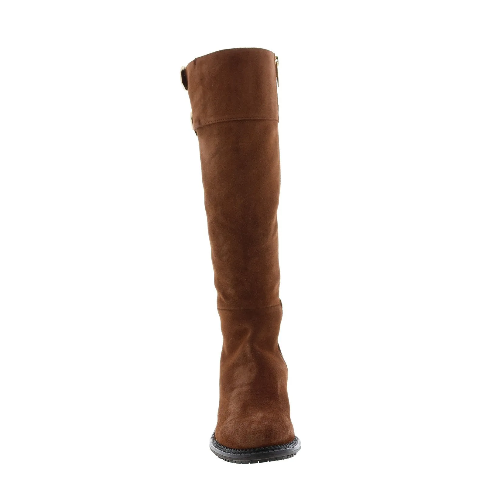 Aquatalia Orsyn Suede 34L3793-CHT Womens Brown Suede Zipper Knee High Boots