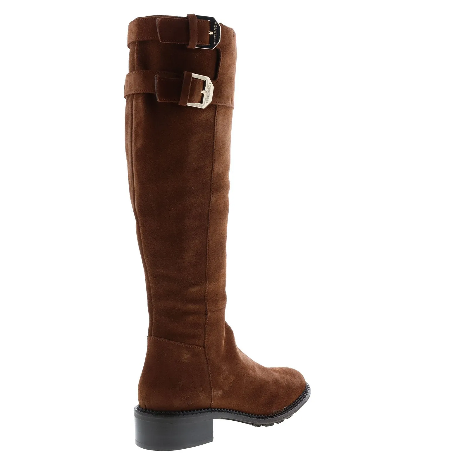 Aquatalia Orsyn Suede 34L3793-CHT Womens Brown Suede Zipper Knee High Boots