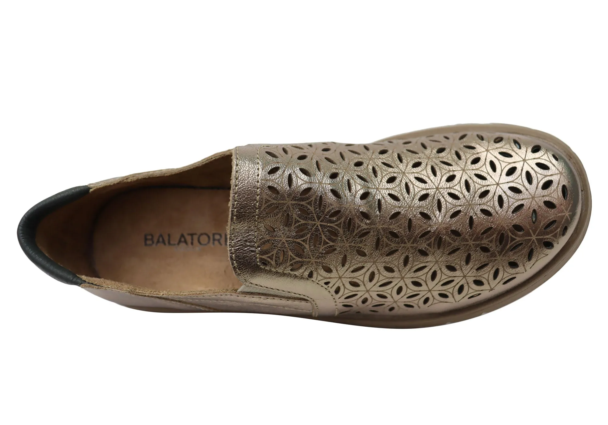 Balatore Mary Womens Comfortable Slip On Leather Shoes Made In Brazil