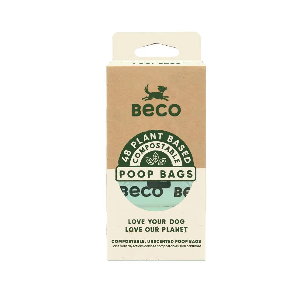 Beco Eco-Friendly Compostable Dog Poop Bags 48pk