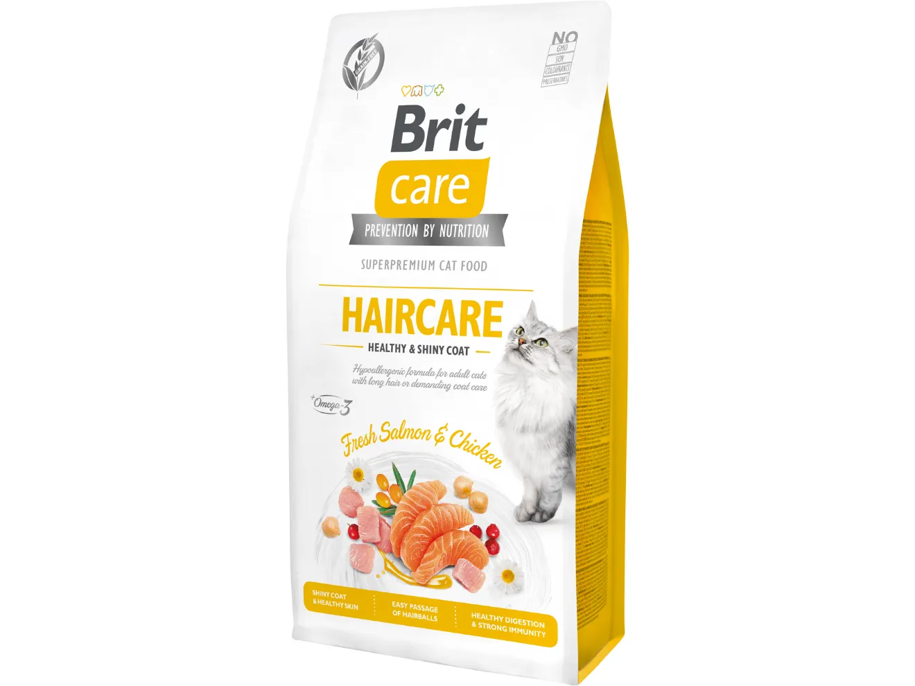 Brit Care Cat Grain-Free Haircare Healthy & Shiny Coat, 7 kg