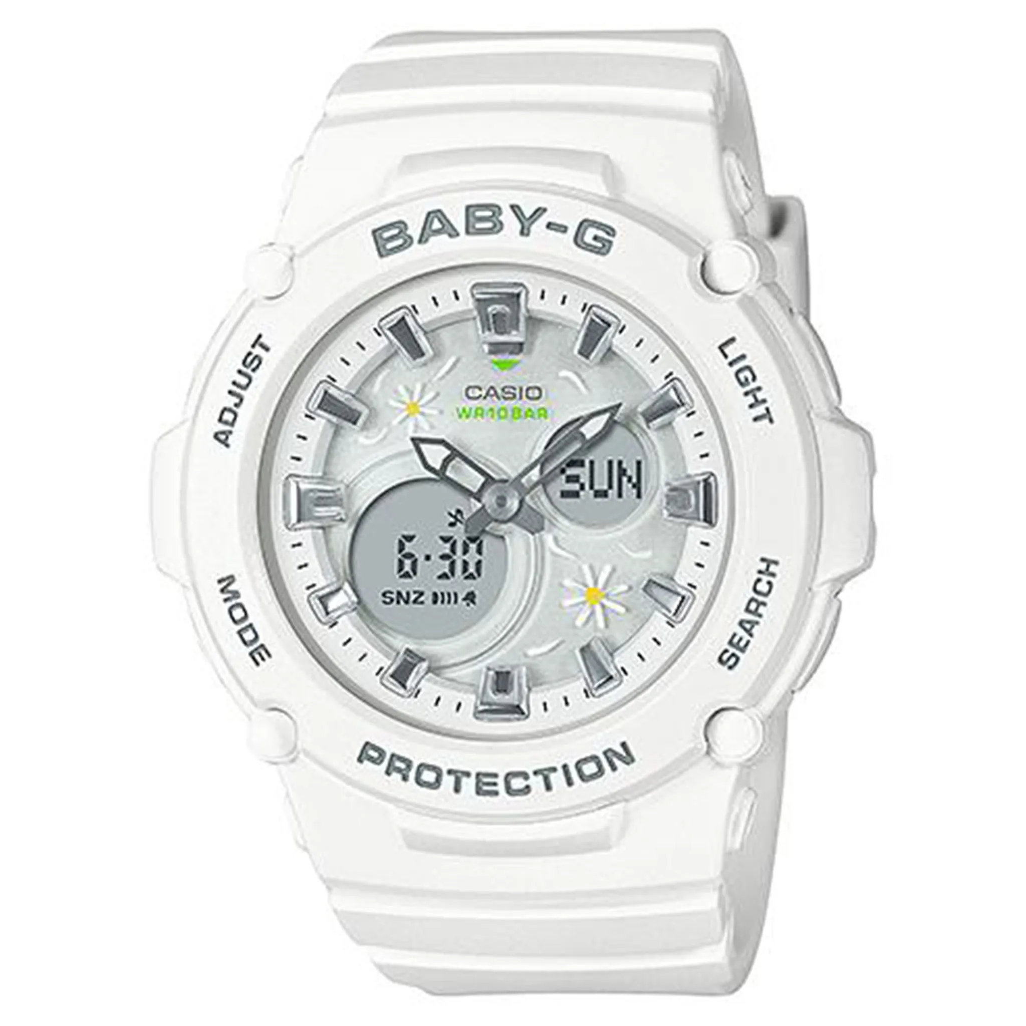 Casio BABY-G White Resin Band Analogue-Digital Women's Watch - BGA270FL-7A