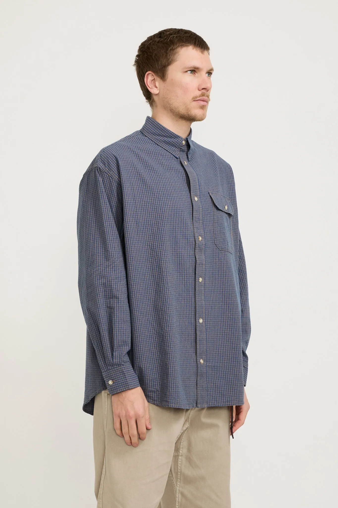 Checkered Stance Shirt Sierra Check Navy