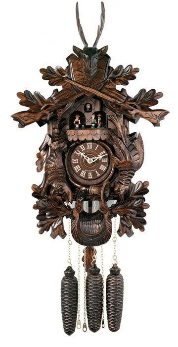 Eight Day Musical 24" Hunter's German Cuckoo Clock with Dead Animals