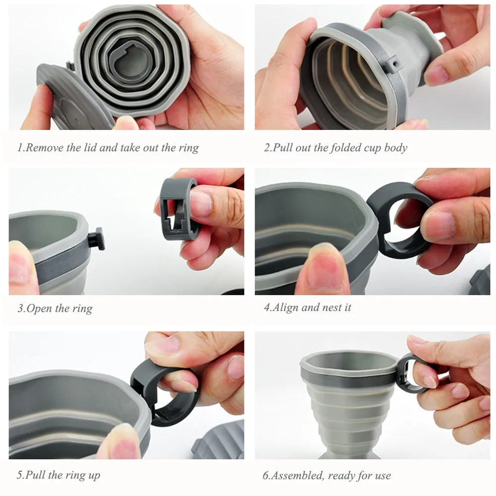 Folding Telescopic Silicone Mug