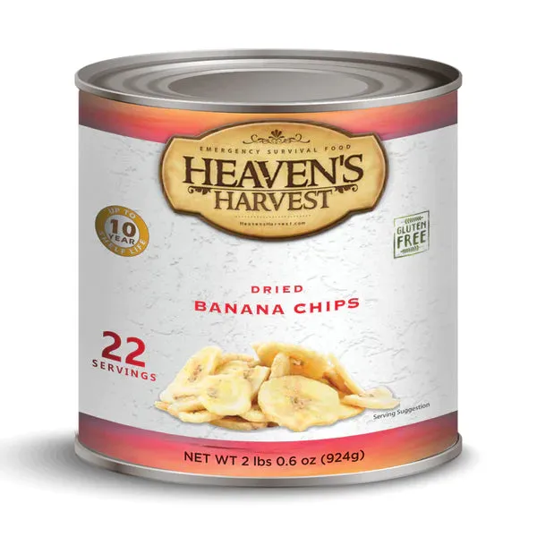 Heaven's Harvest - Banana Chips #10 Can - 22 Servings