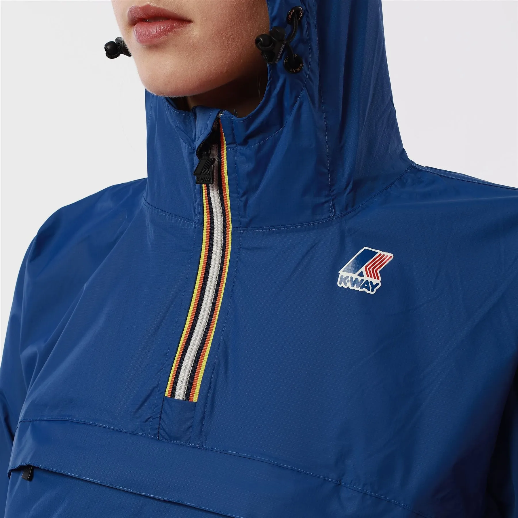 Leon - Packable Quarter Zip Rain Jacket in Blue Royal