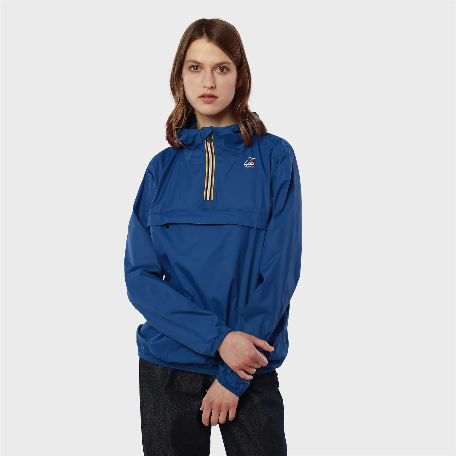 Leon - Packable Quarter Zip Rain Jacket in Blue Royal