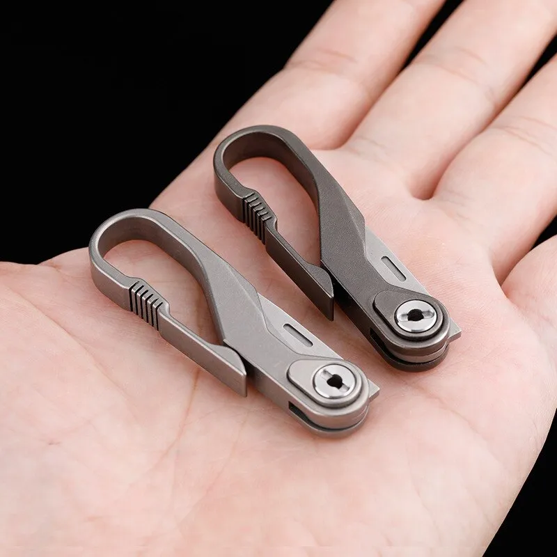 Mini Outdoor Foldable Titanium Knife Keychain