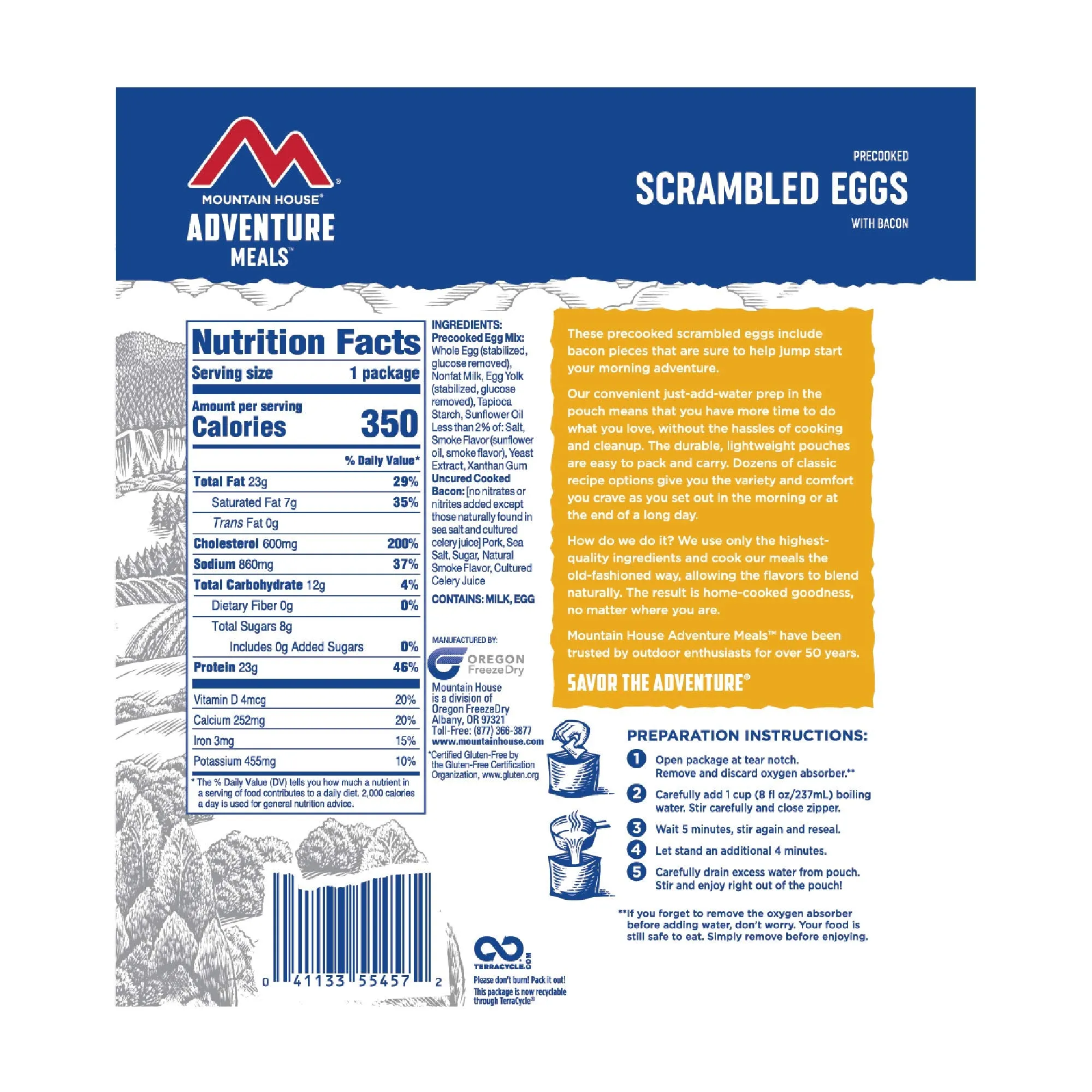 Mountain House - Scrambled Eggs with Bacon - 6 Pack