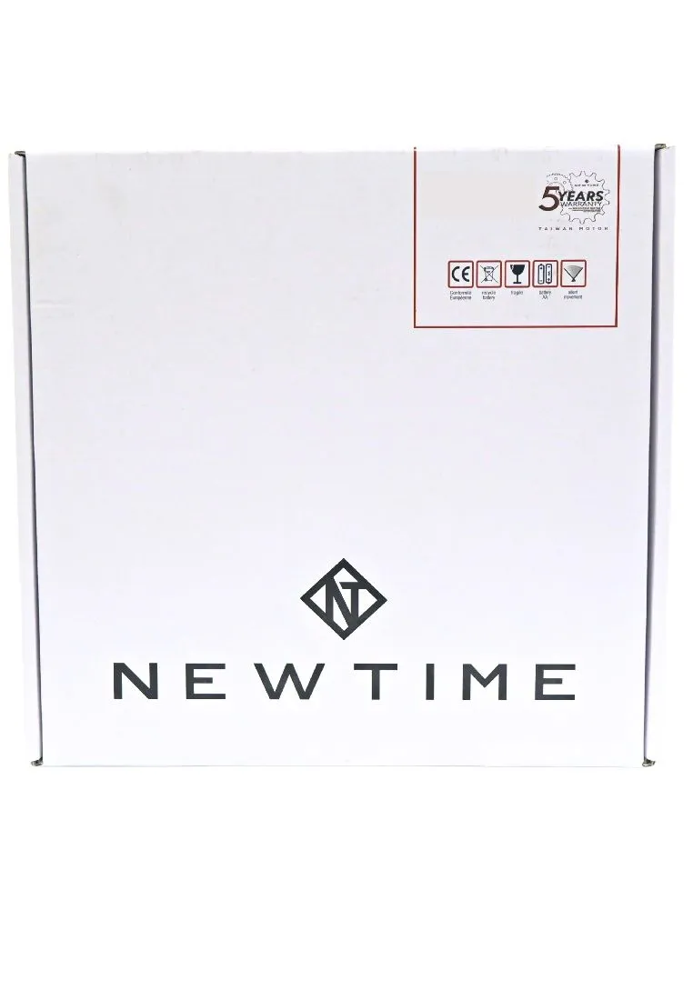 Neotime Rimless Wall Clock 12" with White Face Black Numbers