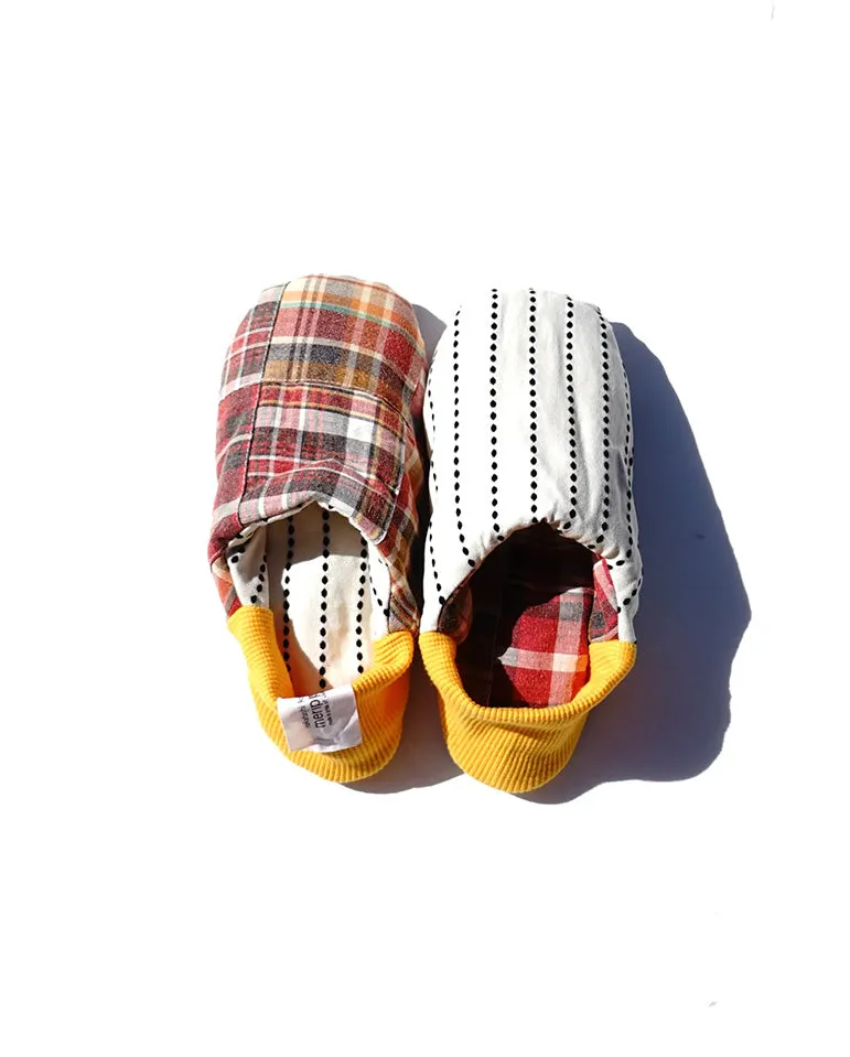 Patchwork Slipper Dobby Cloth / Red