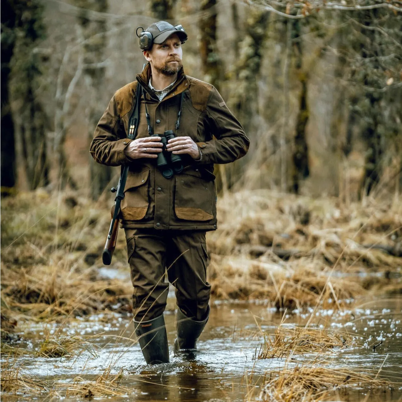 Percussion Sologne Mens Hunting Jacket - Khaki Green