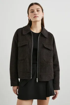 Rails Cheyenne Jacket in Espresso Houndstooth