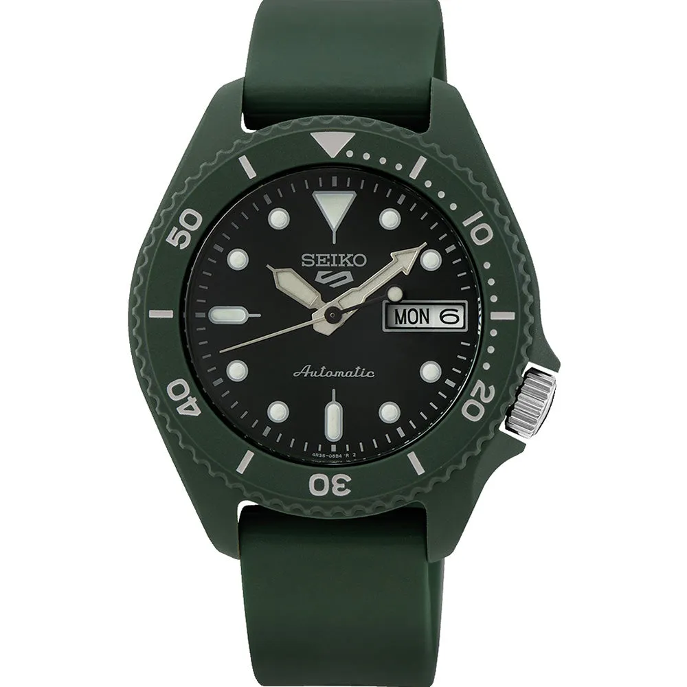 Seiko 5 Sports Automatic Watch SRPG83K - Stylish Divers Timepiece with Stainless Steel Bracelet and Luminescent Dial