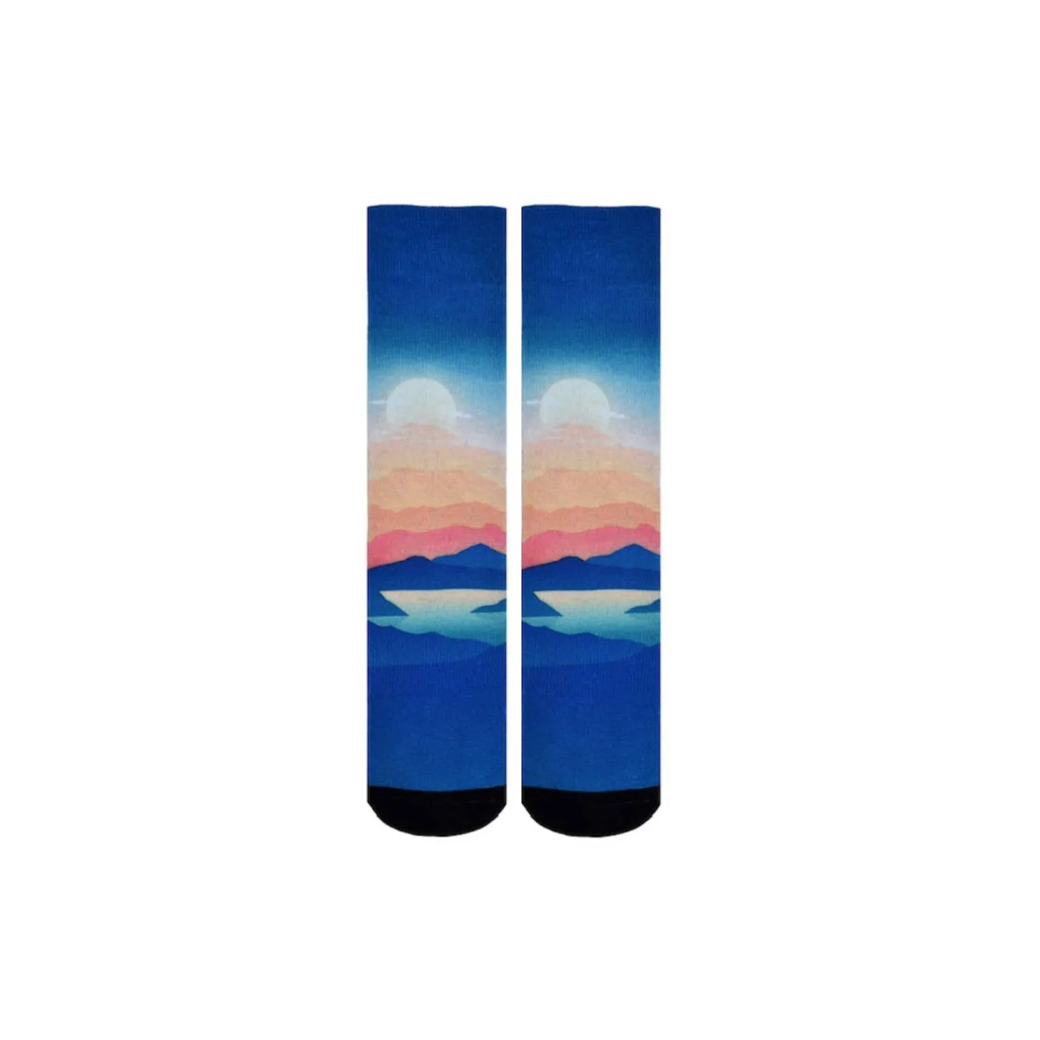 Sierra Socks River Valley Pattern CoolMax Socks, Nature Collection for Men & Women Eco-Friendly Colorful Crew Socks