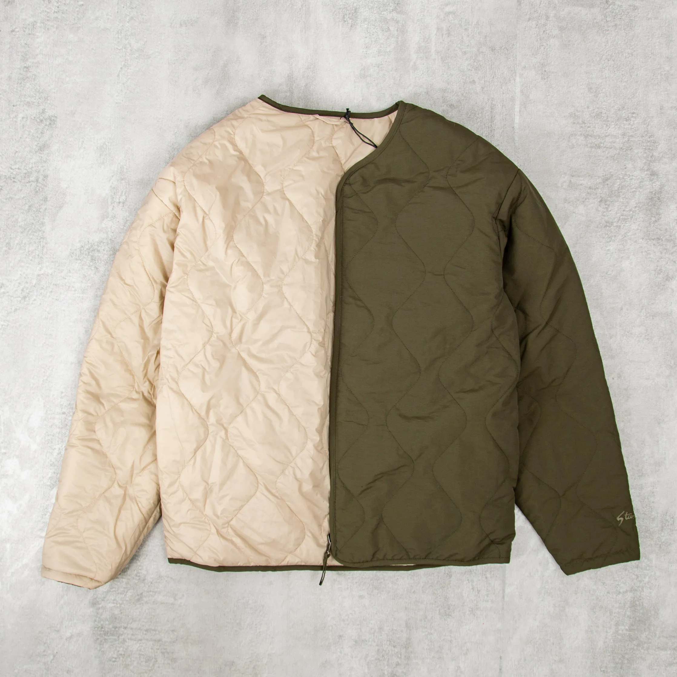 Stan Ray Reversible Quilted Liner Jacket - Olive