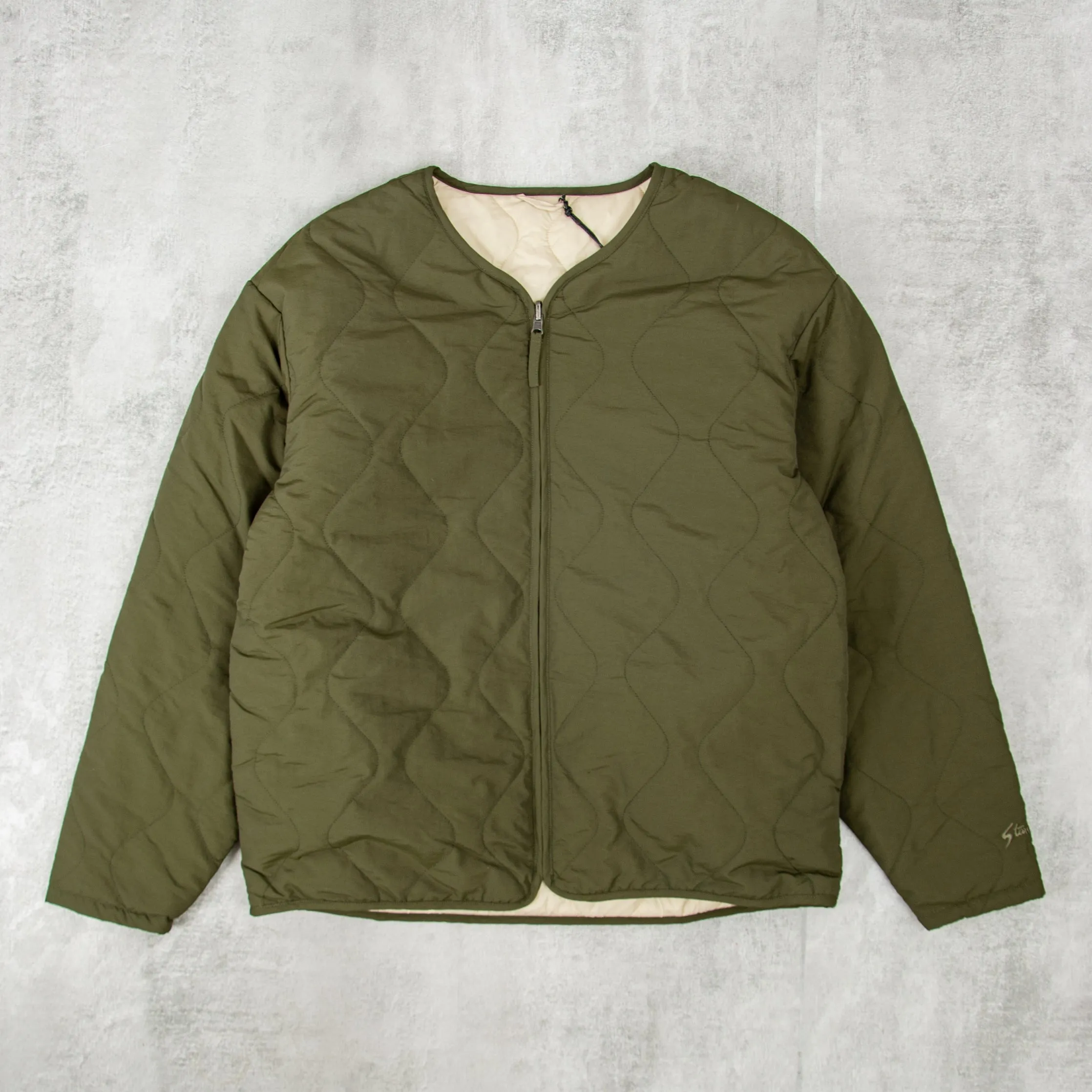 Stan Ray Reversible Quilted Liner Jacket - Olive