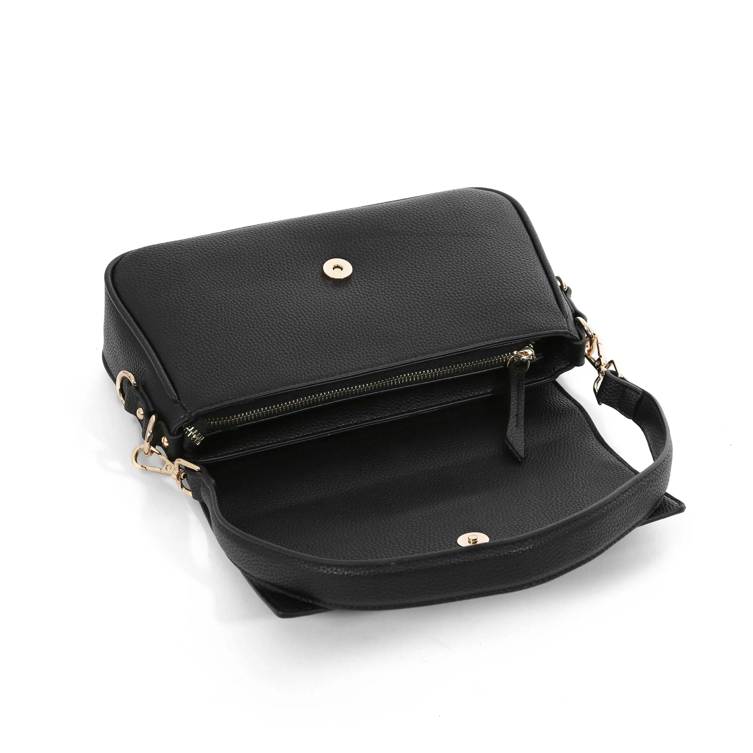 Valentino Bags Katong Ladies Shoulder Bag in Black