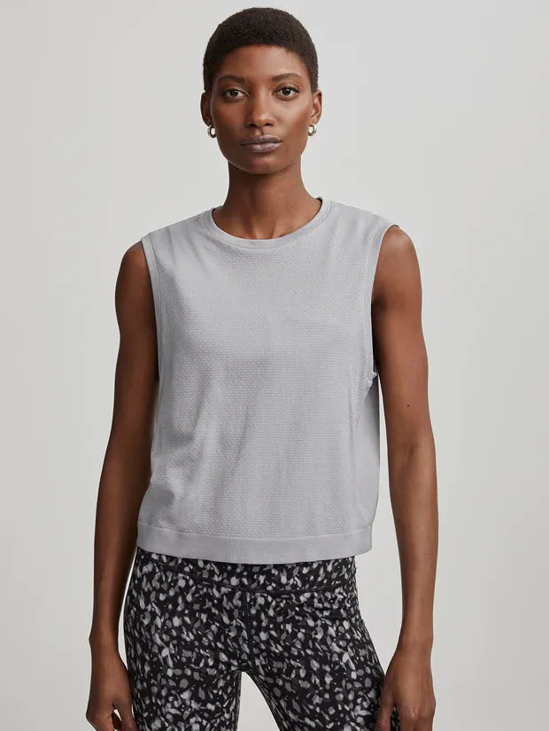 Varley Page Seamless Crop Tank - Sleet