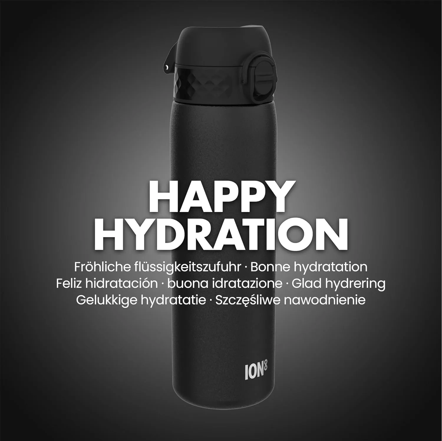 Water Bottle, 600 ml/20 oz, Leak Proof, Easy to Open, Secure Lock, Dishwasher Safe