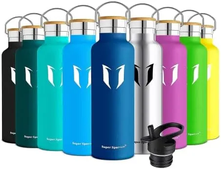 Water Bottle with Straw - 17 oz/25 oz/32 oz - Reusable Insulated Leak Proof  BPA-Free Stainless Steel Water Bottles