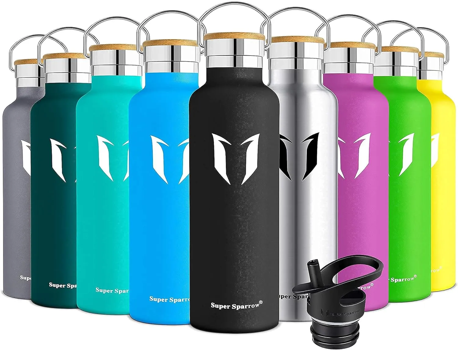 Water Bottle with Straw - 17 oz/25 oz/32 oz - Reusable Insulated Leak Proof  BPA-Free Stainless Steel Water Bottles