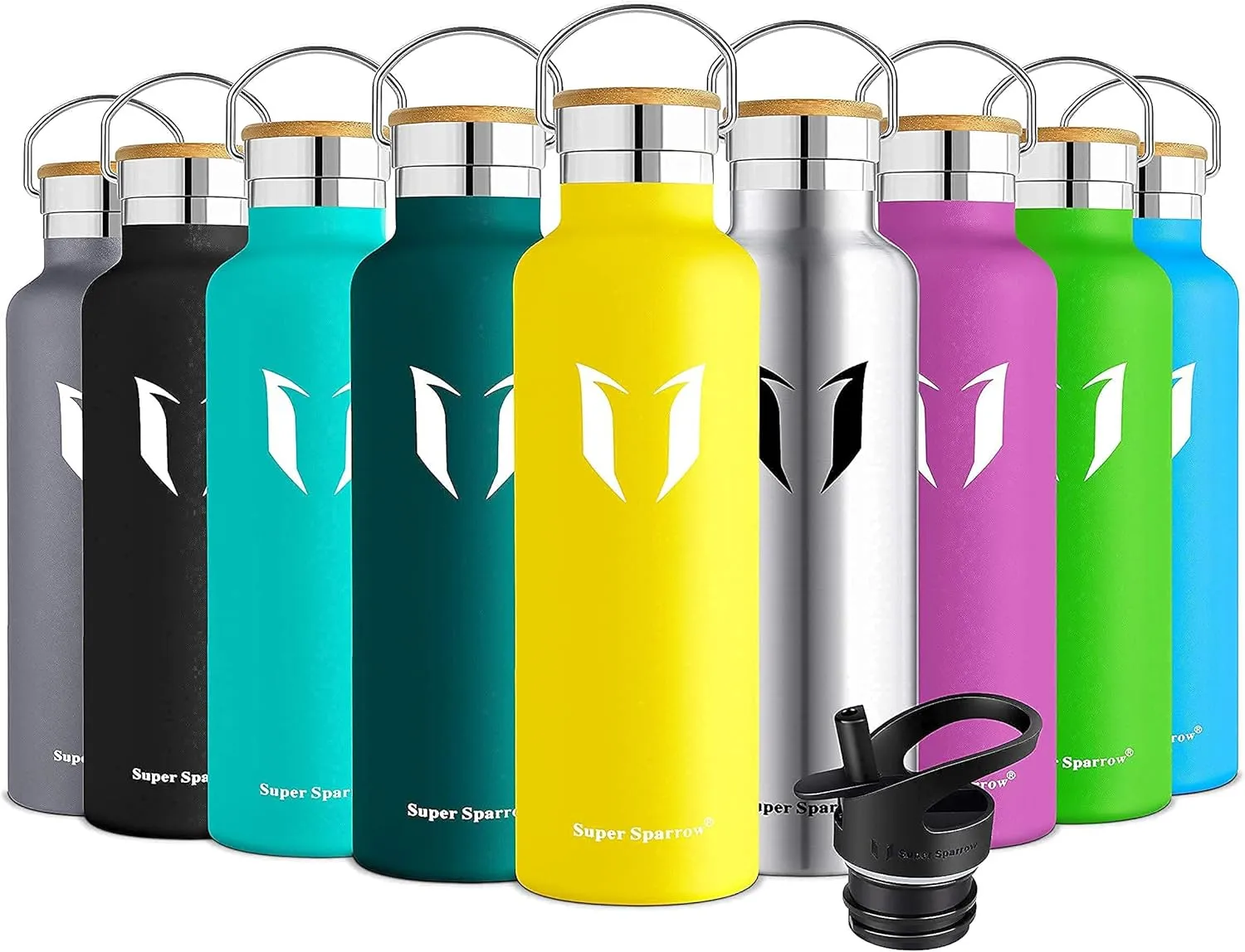 Water Bottle with Straw - 17 oz/25 oz/32 oz - Reusable Insulated Leak Proof  BPA-Free Stainless Steel Water Bottles