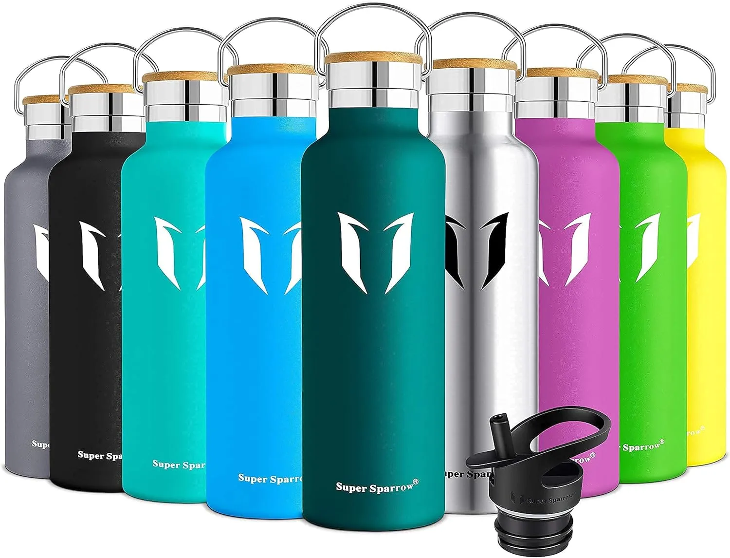 Water Bottle with Straw - 17 oz/25 oz/32 oz - Reusable Insulated Leak Proof  BPA-Free Stainless Steel Water Bottles