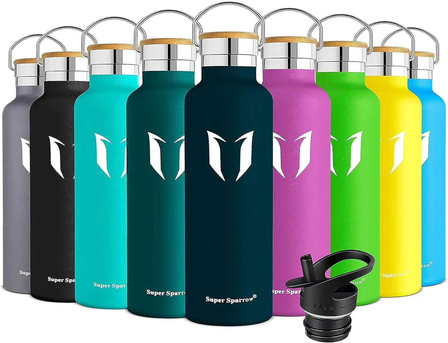 Water Bottle with Straw - 17 oz/25 oz/32 oz - Reusable Insulated Leak Proof  BPA-Free Stainless Steel Water Bottles